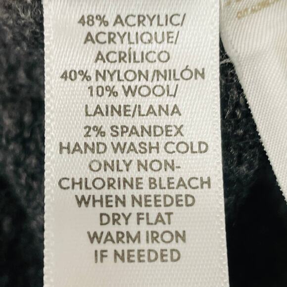 LOFT Gray Color Block Scoop Neck Long Sleeve Pullover Sweater S - Picture 9 of 10